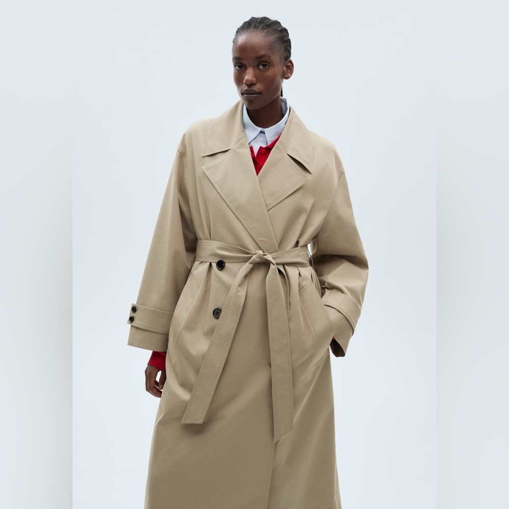 MANGO Long oversized Trench Coat - Picture 4 of 8